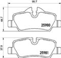 BREMBO P 06 090 Bremsbelagsatz, Scheibenbremse für MINI