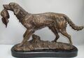 Statue Hund Jagd Art Deco Stil Jugendstil Bronzeskulptur