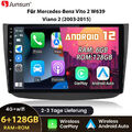 Carplay Mercedes-Benz Vito 2 W639  Viano 2 2003-2015 Android 13 Autoradio 6+128G