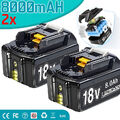 2er-Pack 18V/8,0Ah für Makita Akku BL1860B- 2er Set - 197422-4 BL1850 BL1830 DHL