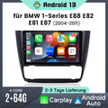 9" Android 13 Autoradio BT DAB CarPlay 64G Für BMW 1er E81 E82 E87 E88 2004-2011