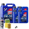 Motoröl 0W30 LIQUI MOLY 9L+MANN Ölfilter+Spülung+Ölablassschraube