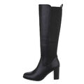 High-heel Stiefel Damenschuhe 3258 Ital-design In Schwarz