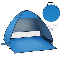 2-3 Personen Campingzelt tragbares Pop-Up Automatikzelt UV Schutz UPF 50+ 01blu