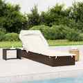 Sonnenliege Faltdach Gartenliege Liege Doppelliege Relaxliege Poly Rattan vidaXL