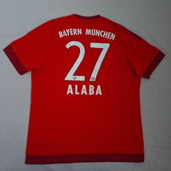 Bayern München 2015 / 2016 Alaba #27 Home Fußball Trikot Größe XL Football Shirt