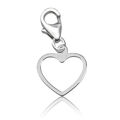 Charm mit Herz Anhänger für Bettelarmband Armband 925 er Echt Sterling Silber