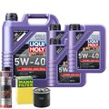 Motoröl 5W40 LIQUI MOLY Synthoil High Tech 8L +MANN Ölfilter +Ölschlammspülung