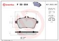 BREMBO Bremsbelagsatz Scheibenbremse PRIME LINE P 50 054 für MERCEDES W169 150