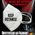 FFP2 Atemschutzmaske Mundschutz Mundmaske Zertifiziert CE 2163 Keep Distance