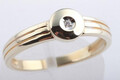 Brillant Diamant Ring 333 8kt Gelb Gold Brilliant Solitär Top! #