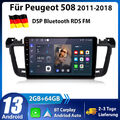 Für Peugeot 508 2011-18 9" Android 13 Autoradio GPS Navi BT DAB+WIFI DSP SWC 64G