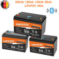 24V/12V 300Ah 200Ah 100Ah Lithium Batterie LiFePO4 Akku BMS 5000+ Zyklen Boot RV