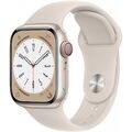 Apple Watch Series 8 Sportarmband 45 mm Aluminium GPS + 4G Smartwatch polarstern