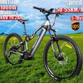 1000W Elektrofahrrad 48v 19,2Ah E Mountainbike 29 Zoll City e-Bike 27 Gange Grau