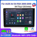 128GB Carplay Android 13 Autoradio Für Audi A4 8E 8H B6 B7 2000-2009 GPS NAV SWC