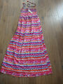 Kleid von Esprit - Gr. L - pom pom - bunt - Hippie - Maxikleid - lila pink NEU