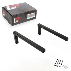 2x Wandkonsole matt schwarz 450mm Waschtischhalterung Regalträger Winkel