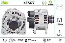 Lichtmaschine Generator Lima VALEO RE-GEN AT 437377 +71.40€ Pfand für AUDI VW B5