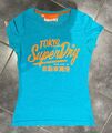 Superdry Damen T-Shirt XS türkis 