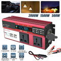 Spannungswandler 2000W 1500W 12V Reiner Sinus Wechselrichter Inverter USB LCD RV