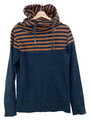 Ragwear Kapuzenpullover S Blau Braun Gestreift Hoodie