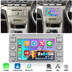 64G Carplay DAB Android 13 Autoradio Für Ford Mondeo Galaxy Focus Transit Fiesta