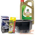 1xÖLWANNE+5L CASTROL EDGE 5W-30 LL+BOSCH ÖLFILTER FÜR VW GOLF 5 1K 6 5K LUPO 