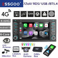 4+64G Carplay DAB+ Android 13 Autoradio 4G Für VW Touareg T5 Transporter GPS Kam