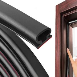 10 Meter Fensterdichtung Gummidichtung Fenster Dichtung schwarz Selbstklebend