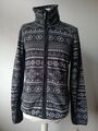 Tchibo Damen Pullover Fleece Jacke Langarm Mit Reißverschluss Grau Größe M / 38