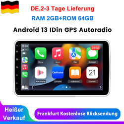 Android 13 360° Drehbar Bildschirm Carplay DAB+ 1DIN 10" Autoradio GPS Navi WIFI