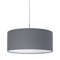 Eglo Pendel Hänge Leuchte Lampe PASTERI Stahl nickelfarben Textil grau 53 cm