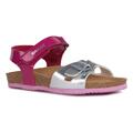 GEOX Mädchen Sandale J New Sandal ALOHA Lederfussbett Fuxia oder Pink Gr.24-35