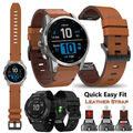 Leder Armband Für GARMIN Fenix 7 7X 6X 6 Pro 5X 5 Plus 3 HR Epix 2 QuickFit Band