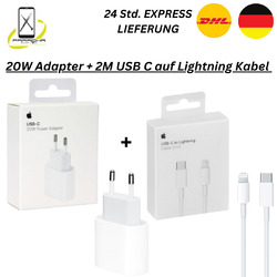 Original Apple 20W USB C Adapter Netzteil iPad iPhone  11 12 13 14 15 16 Pro Max1 Jahr Garantie ✅Sendungsverfolgung✅Rechnung inkl. MwSt