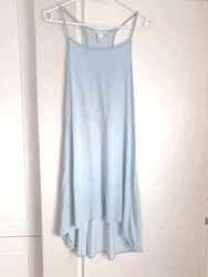 H&M Sommerkleid - Gr. 158 / 164 - Träger Vokuhila Kleid Babyblau Blau Mädchen 