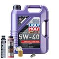 Motoröl 5W40 LIQUI MOLY 5L+MAHLE Ölfilter+Spülung+Cera Tec+Ölablassschraube