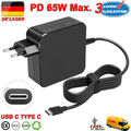 65W USB C Handy Netzteil PD USB Type C Laptop Ladegerät für DC 20V 15V 12V 9V 5V