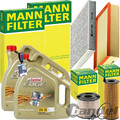 MANN FILTERSET+CASTROL 5W-30 ÖL passend für AUDI Q7 4L VW TOUAREG CAYENNE 3.0TDI