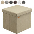 CASARIA® Sitzhocker Polsterhocker Fußhocker mit Stauraum Faltbar Sitzwürfel