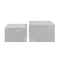 2er Set Couchtisch grau Marmor Optik Sofatisch Beistelltisch Wohnzimmer Tisch