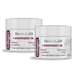 RevitaLAB Anti-Aging Tages Nacht Feuchtigkeitscreme Kollagen Hyaluronsäure L-Arg