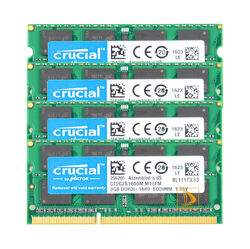 Crucial 4X 8 GB 2RX8 DDR3L 1600 MHz PC3L-12800S SODIMM Laptop Speicher RAM 1.35V