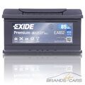 EXIDE AUTOBATTERIE 12V 85Ah STARTERBATTERIE 800A EA852 PREMIUM CARBON BOOST