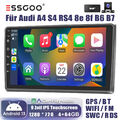 4+64G Android 13 Autoradio CarPlay GPS Navi DAB+ für Audi A4 S4 RS4 8E B7 B9 KAM