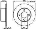 2x Bremsscheibe BOSCH 0986478073 2 Bremsscheiben Hinterachse Hinten für Audi