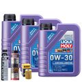 Motoröl 0W30 LIQUI MOLY Synthoil Longtime 3L+HENGST Ölfilter +Spülung +Cera Tec