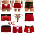 DE iEFiEL Herren Samt Boxershorts Weihnachts Shorts X-Mas Boxer Slip Weihnachten