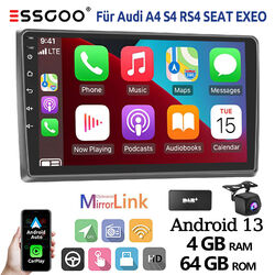 Autoradio DAB+ Für Audi A4 8E 8H B6 B7 02-08 Android 13 4+64G KAM Carplay Nav FM